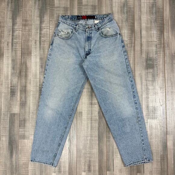 Vintage 90s Silvertab Loose Tapered Jeans Mens 31x30 Blue *Stain